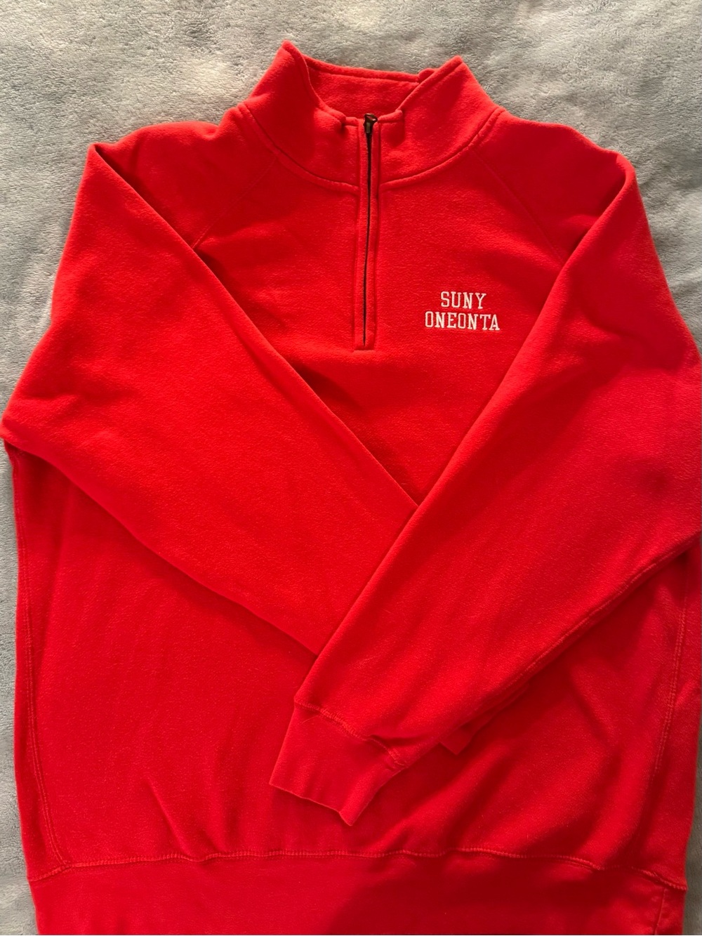 SUNY Oneonta Red Quarter-Zip Pullover